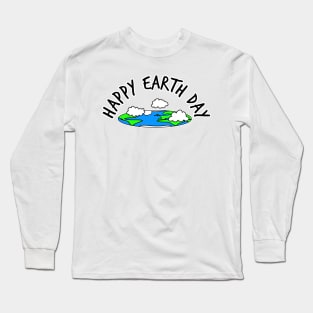 Earth Day Flat Earther Long Sleeve T-Shirt